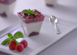 Panna cotta malinová