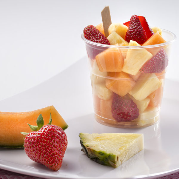 meloun, jahody, ananas